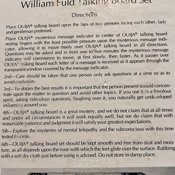 Vintage 1972 Ouija Board Mystifying Oracle William Fuld Parker Brothers USA - Picture 12 of 16